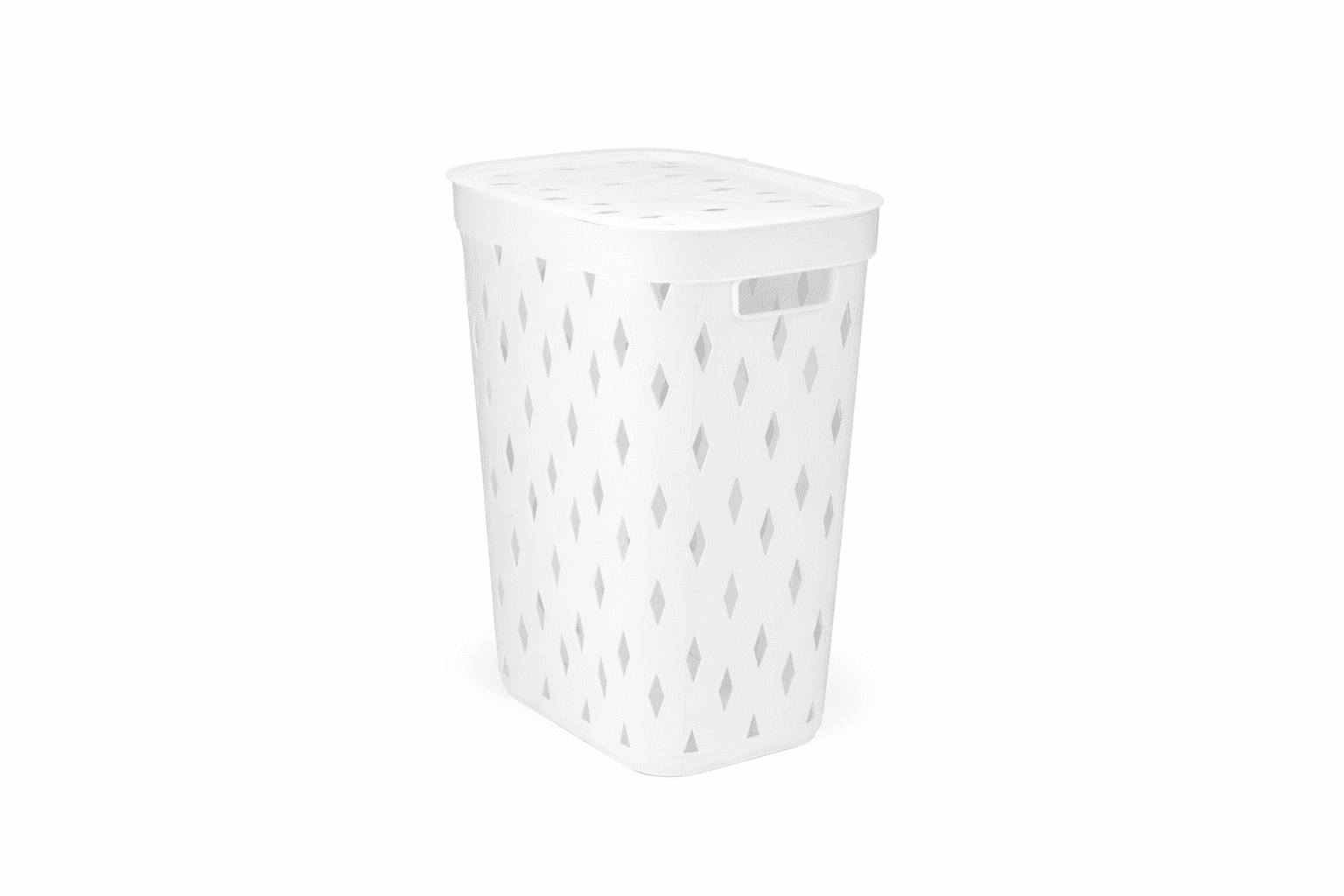 Modern Mesh White Laundry Basket - Image 3