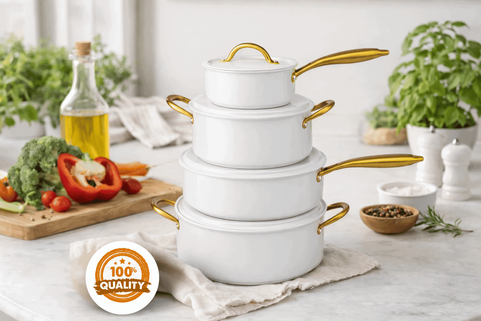 5in1 Granite Cookware pot Set - Image 2