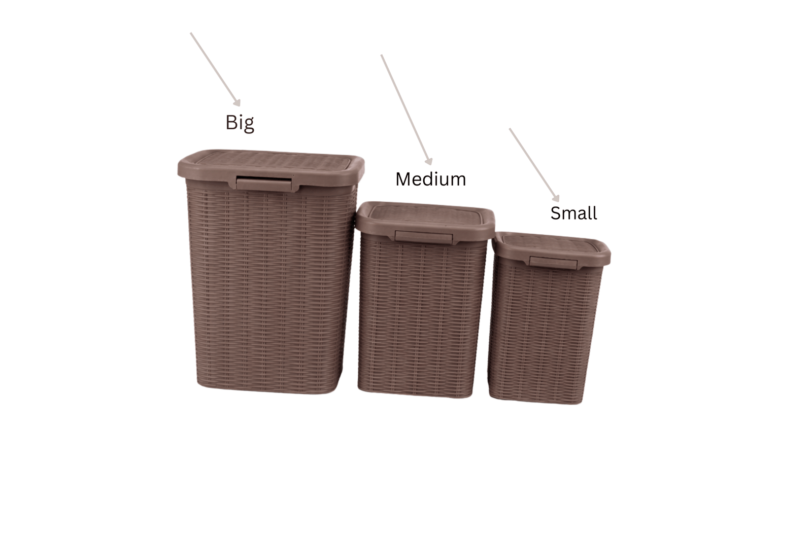 Elegance Rattan-Look Stackable Waste Bin - Image 3
