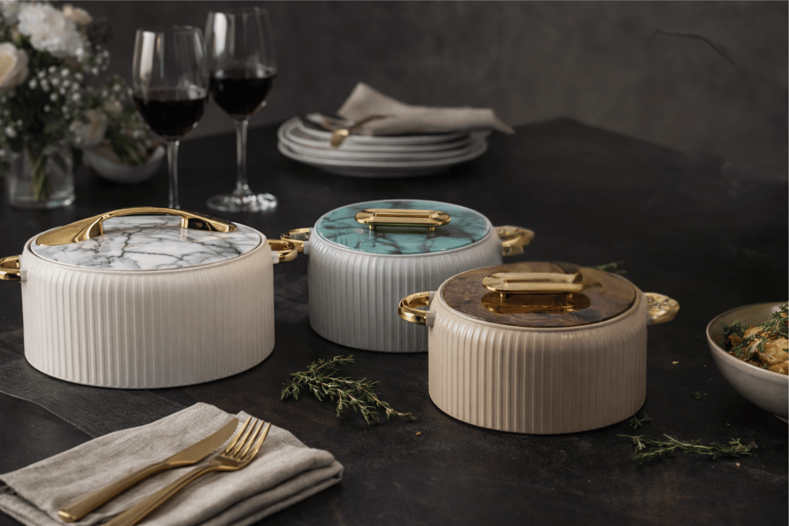 Dual-Tone Luxury 3pcs Food Warmer Set - Image 6