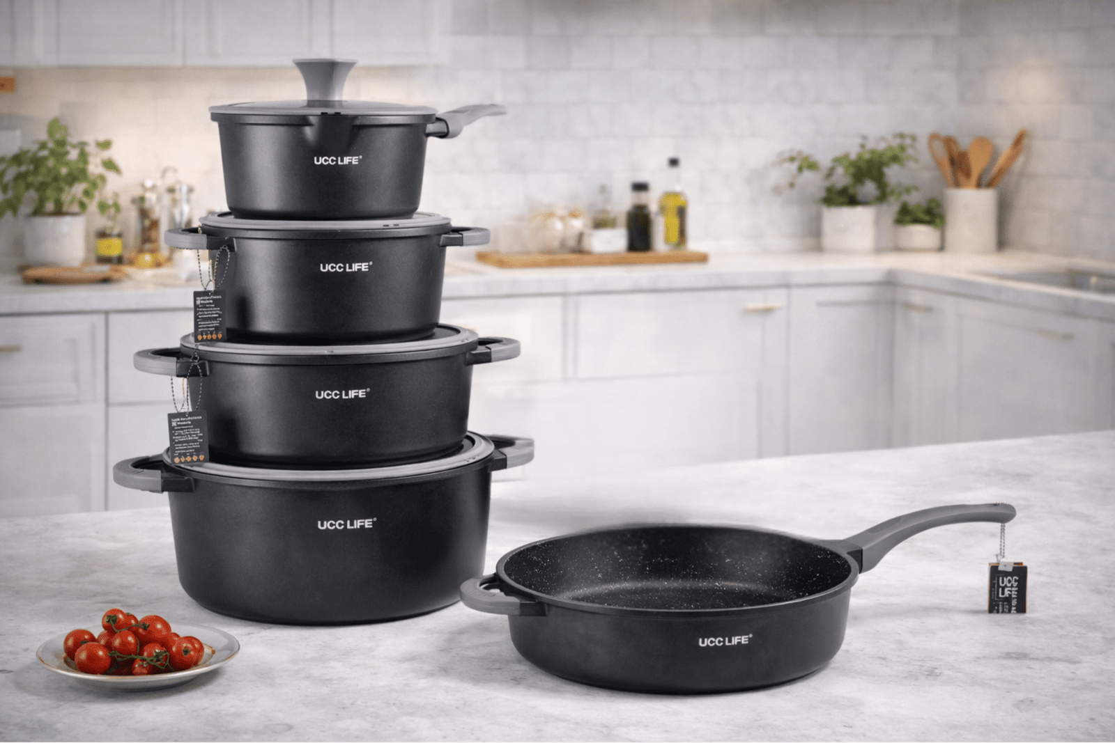 Household Multi-functional Aluminum Non-stick Cookware Set - Image 5