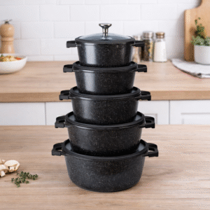 MGO Stackable Space-Saver Non-Stick Cookware Set