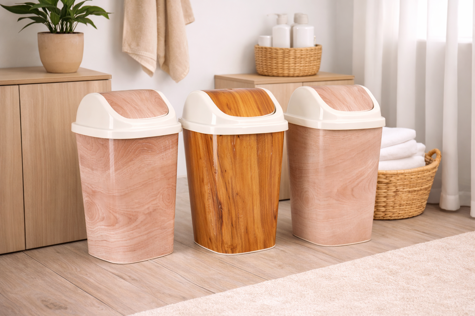 Wood Textured Multi-Purpose Storage Bin - Image 3