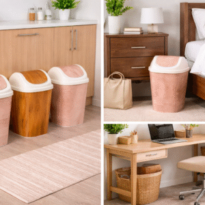 Wood Textured Multi-Purpose Storage Bin