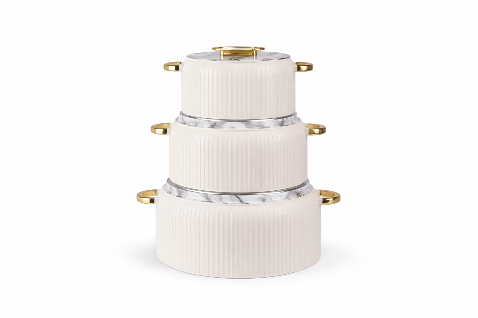 Dual-Tone Luxury 3pcs Food Warmer Set - Image 3