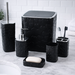 Love Textured 6-Piece Bathroom Accessory Set