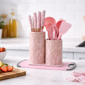 Modern Marble Finish Kitchenware Set