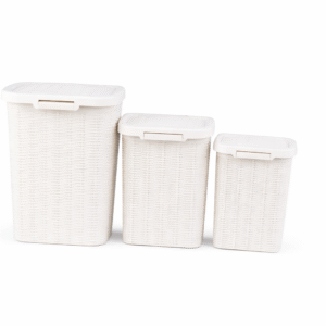 Elegance Rattan-Look Stackable Waste Bin