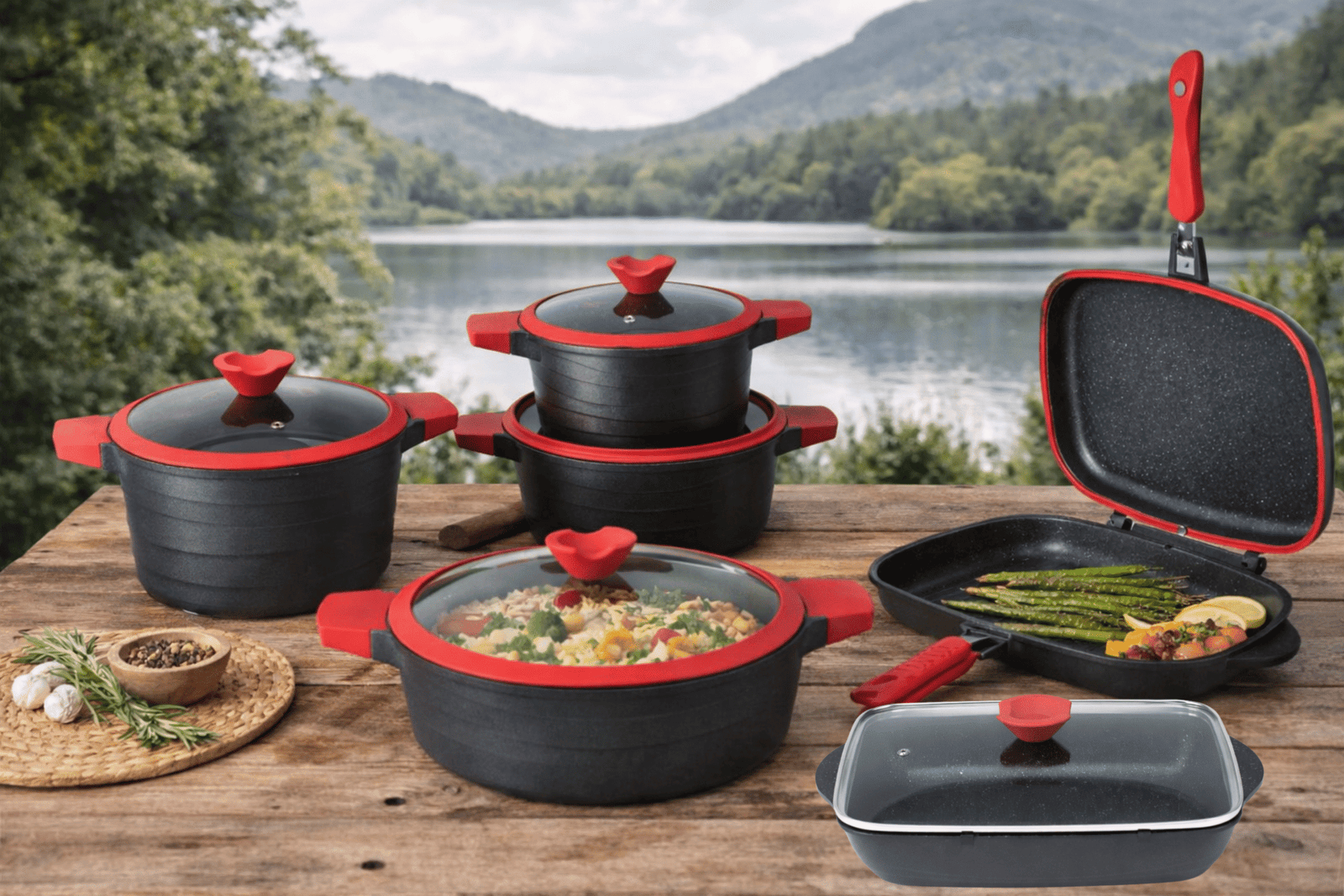 14-Piece Die-Cast Non-Stick Cookware Set (7set) - Image 9