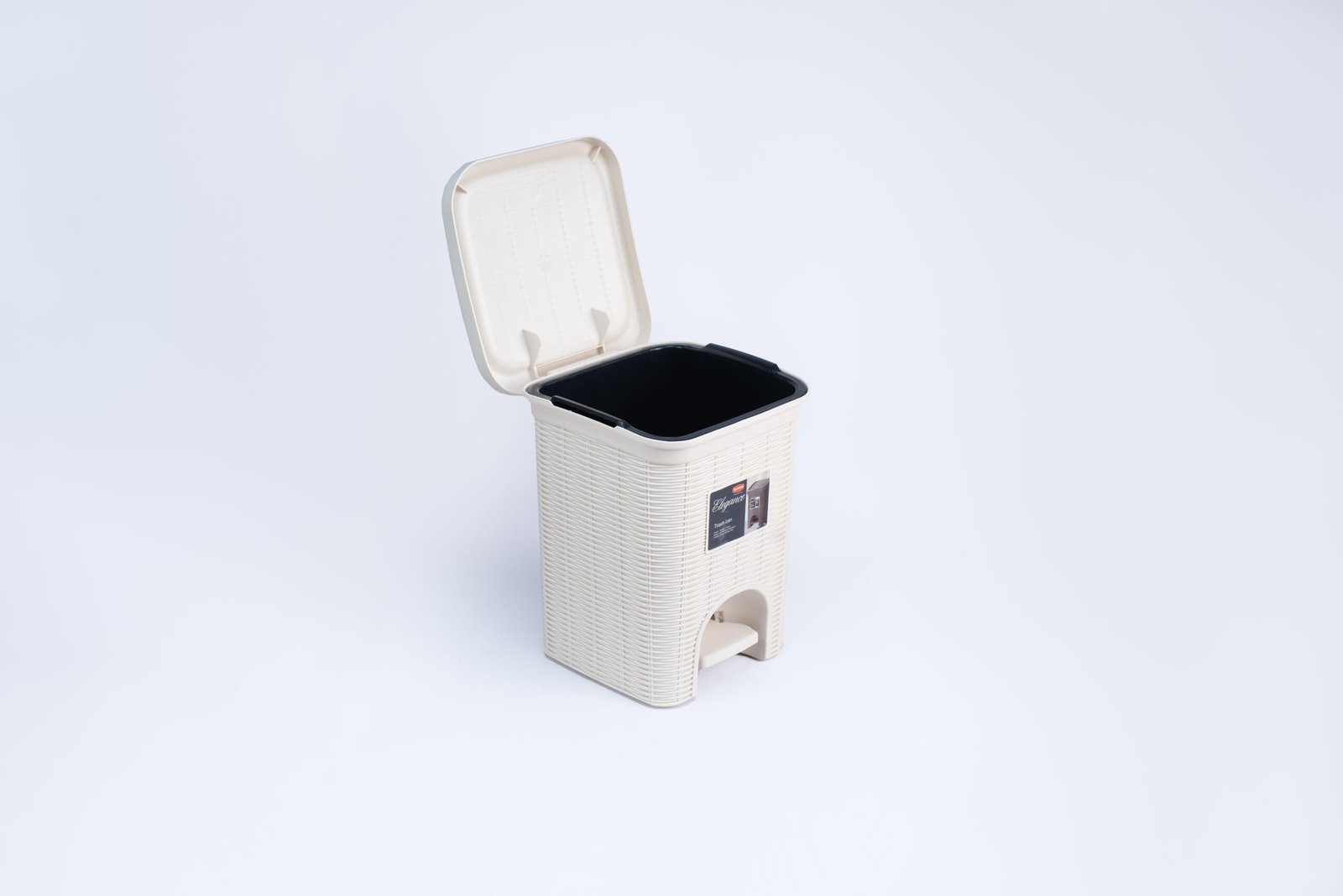 Elegance Rattan-Look Stackable Waste Bin - Image 2