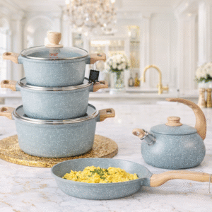 UCC Life 9-Piece Die-Cast Cookware Set with Kettle (6 set)