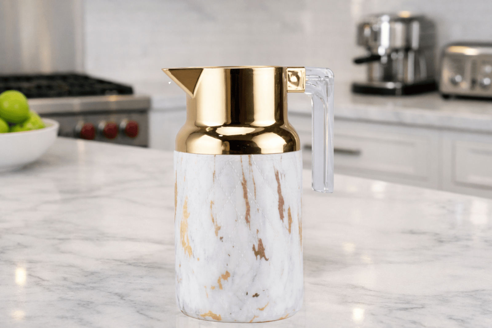 Luxury Marble & Gold Thermal Carafe (1L) - Image 2