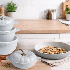 5psc OSFE Pumpkin Aluminium Cookware Set