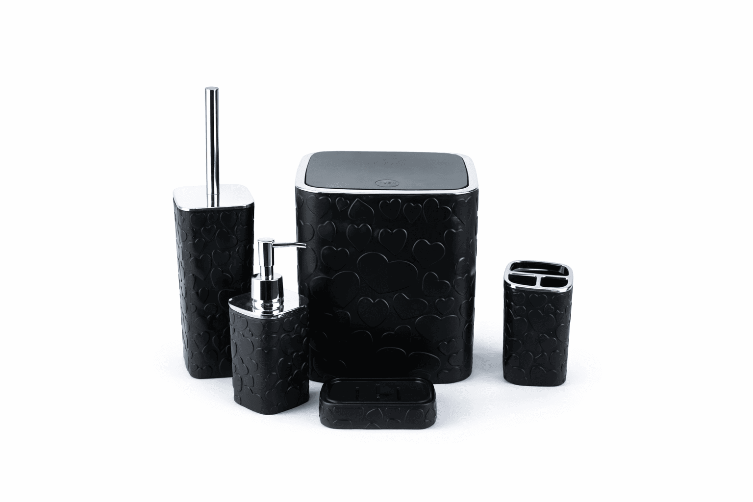 Love Textured 6-Piece Bathroom Accessories Set - Image 2