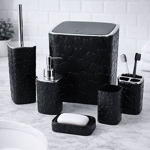 Love Textured 6-Piece Bathroom Accessory Set