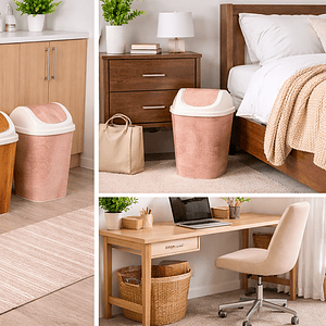 Wood Textured Multi-Purpose Storage Bin