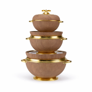 Luxury Kitchen Insulated Food Warmer 1L+2L+3L ABS+Stainless Steel 3pcs Set