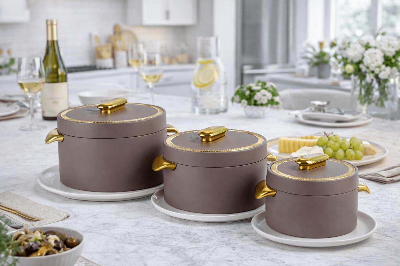 Stylish Arabic Insulated Casserole Food Warmer with Stainless Steel Inner tank Pot