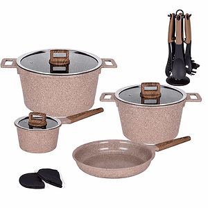 MGC Non-stick Kitchen Granite Aluminum Cookware (4set)
