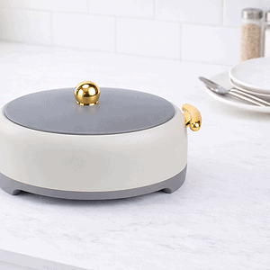 Forever Gold 3-Piece Oval Plastic Hot Pot food warmer set