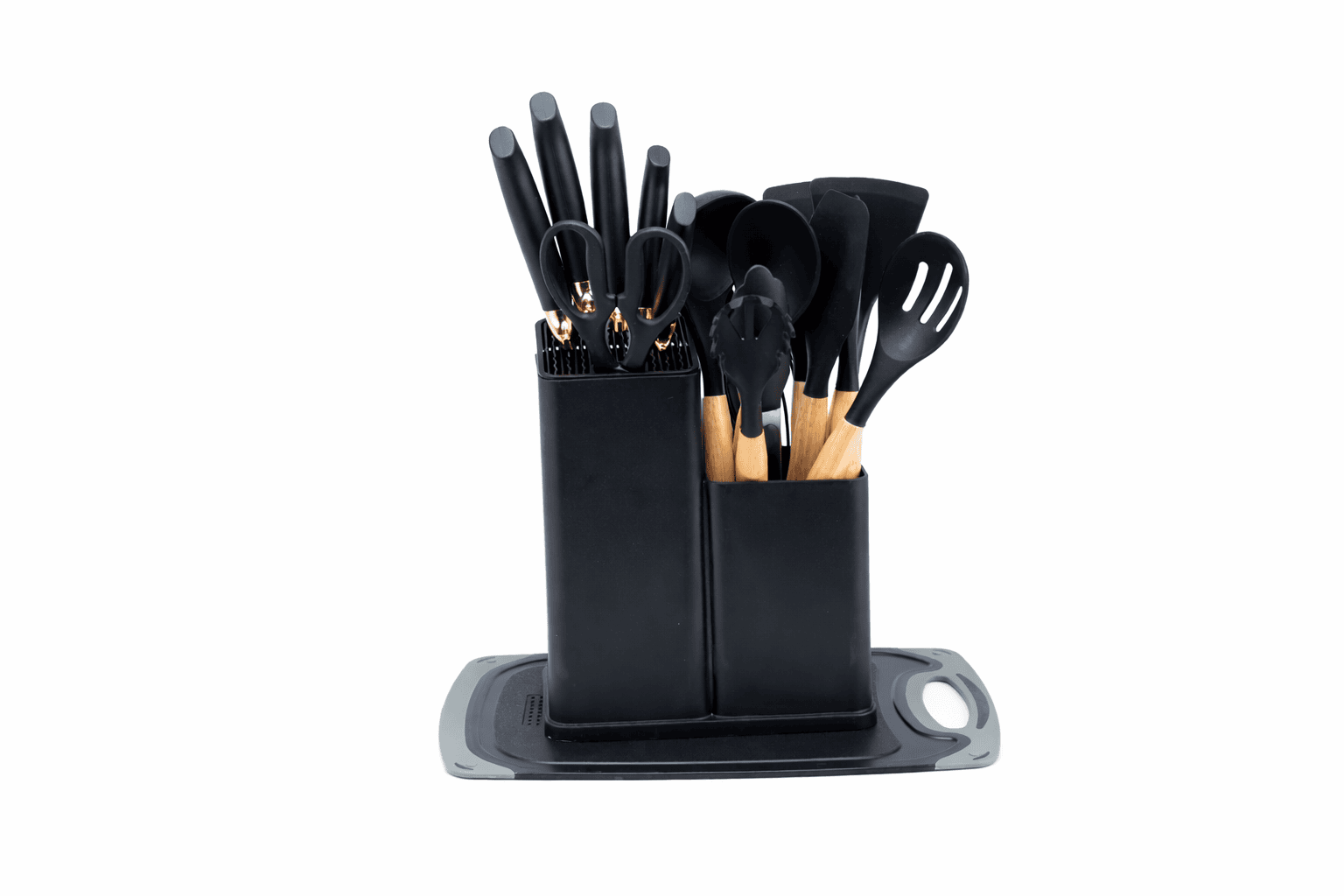 Modern Minimalist Kitchenware Set with Stand - Image 4