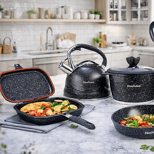 20pcs-7in1-Haus Roland Non-stick Granite Cookware