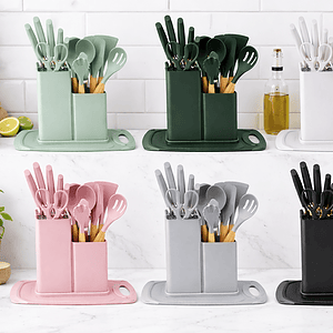 Modern Minimalist Kitchenware Set with Stand