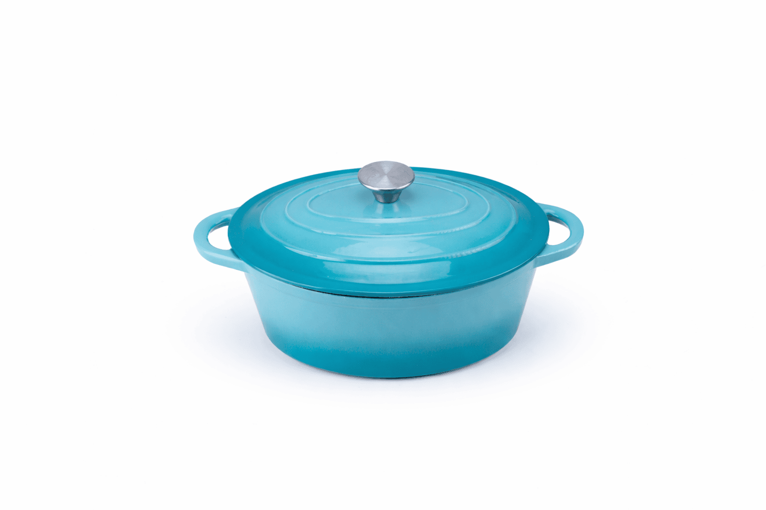 5pcs Turquoise Cast Iron Enamel Luxury Pot Set - Image 5