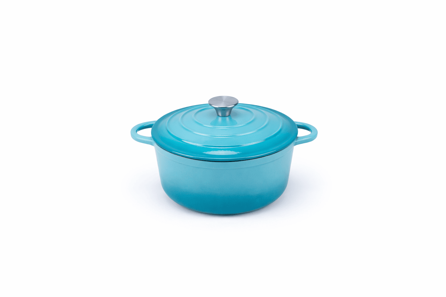 5pcs Turquoise Cast Iron Enamel Luxury Pot Set - Image 6