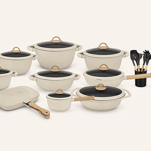 Luxury 35pcs-10in1 Nonstick Granite Cookware Set