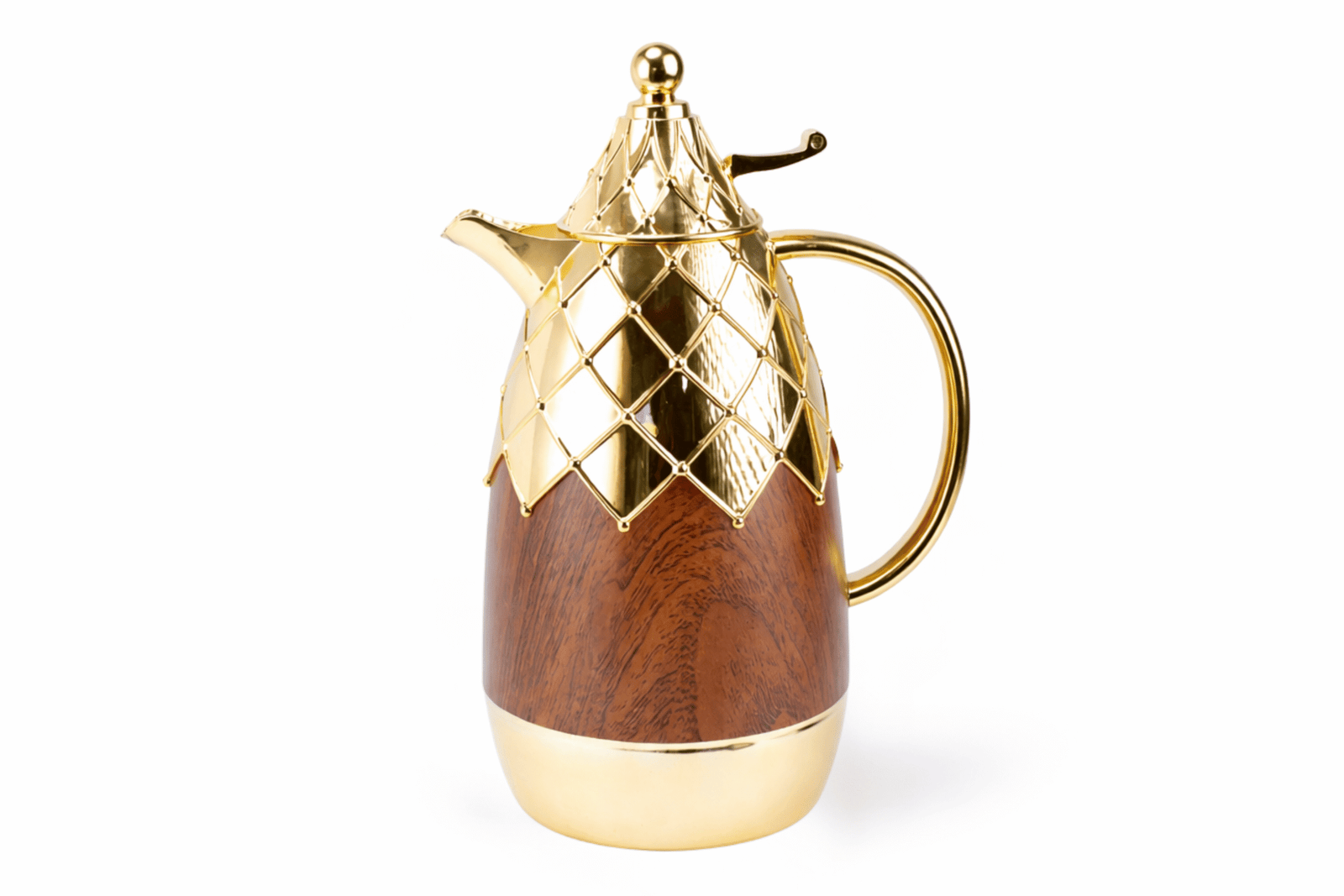 The Dallati Luxury Gold & Wood vacuum flask - Image 2