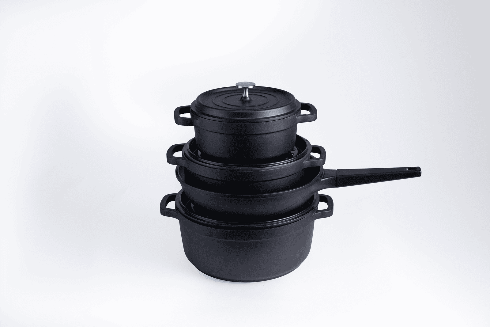 4 in 1 cookware set with Aluminium lid - Image 3