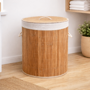 Household Bamboo Folding Laundry Basket