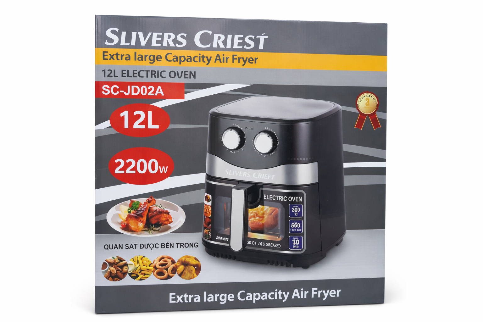 12L Deep Multifunctional Electric Air Fryer - Image 3