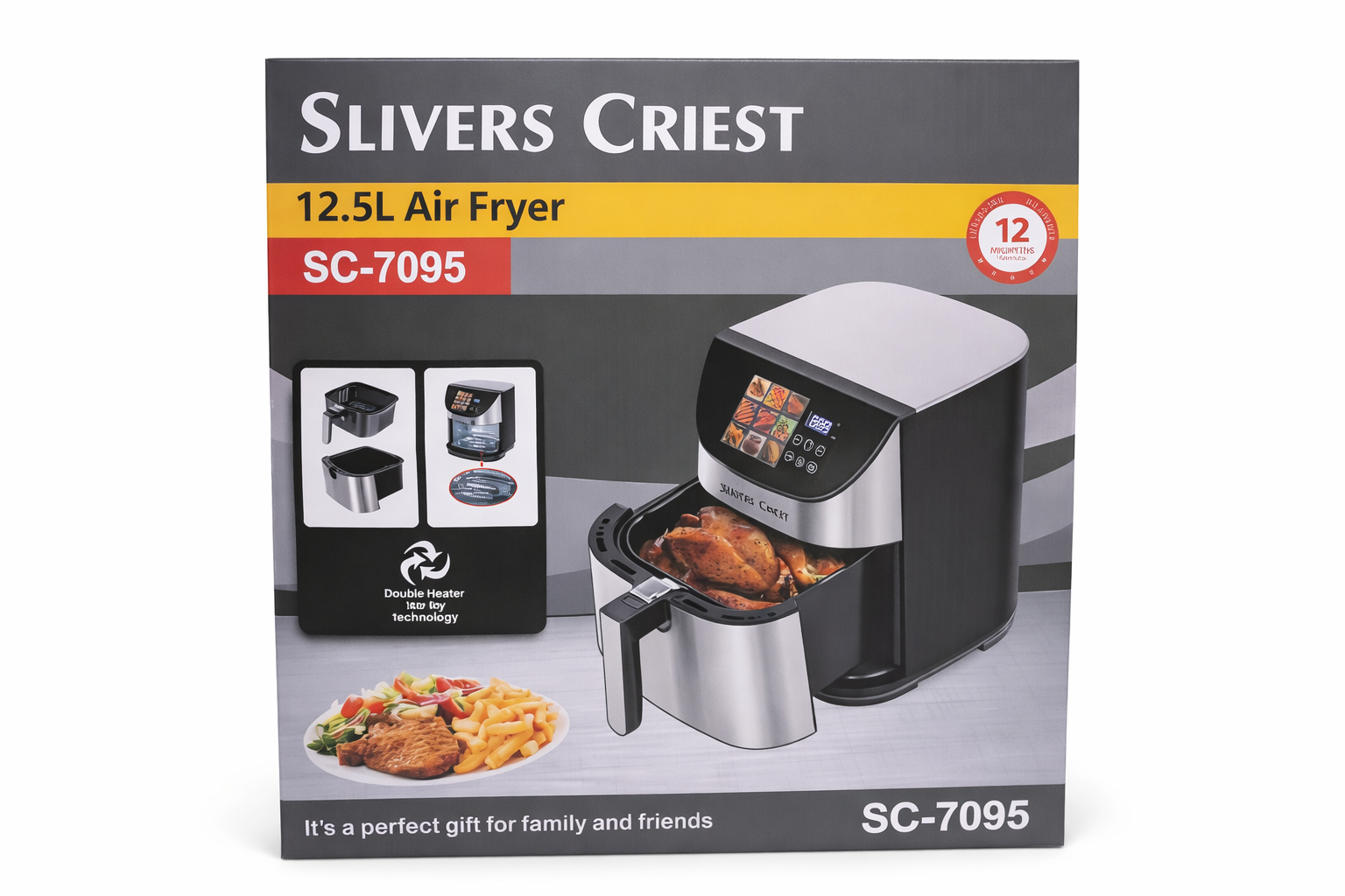 12.5L Extra-Large Capacity Digital Air Fryer - Image 2
