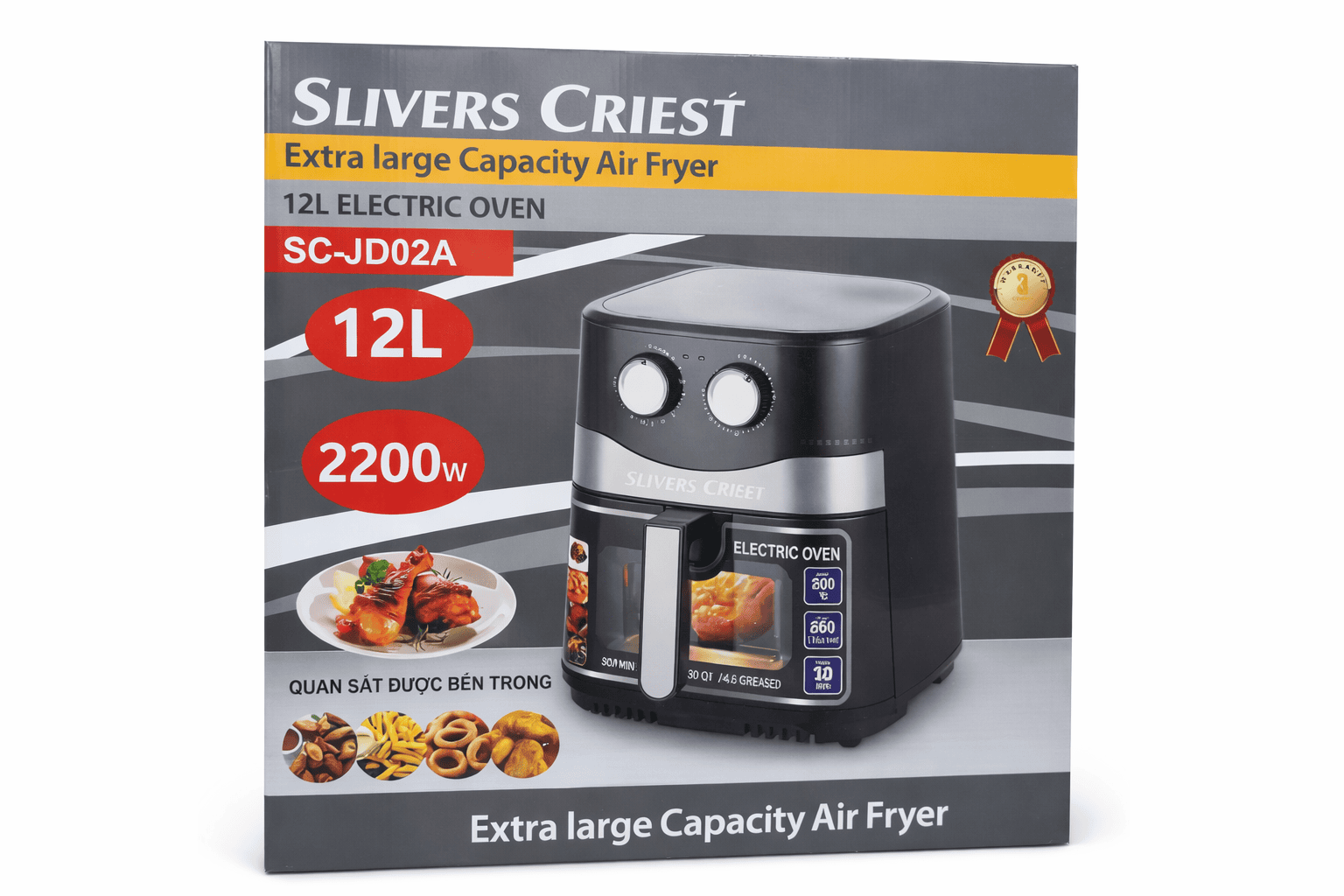 12L Deep Multifunctional Electric Air Fryer - Image 3