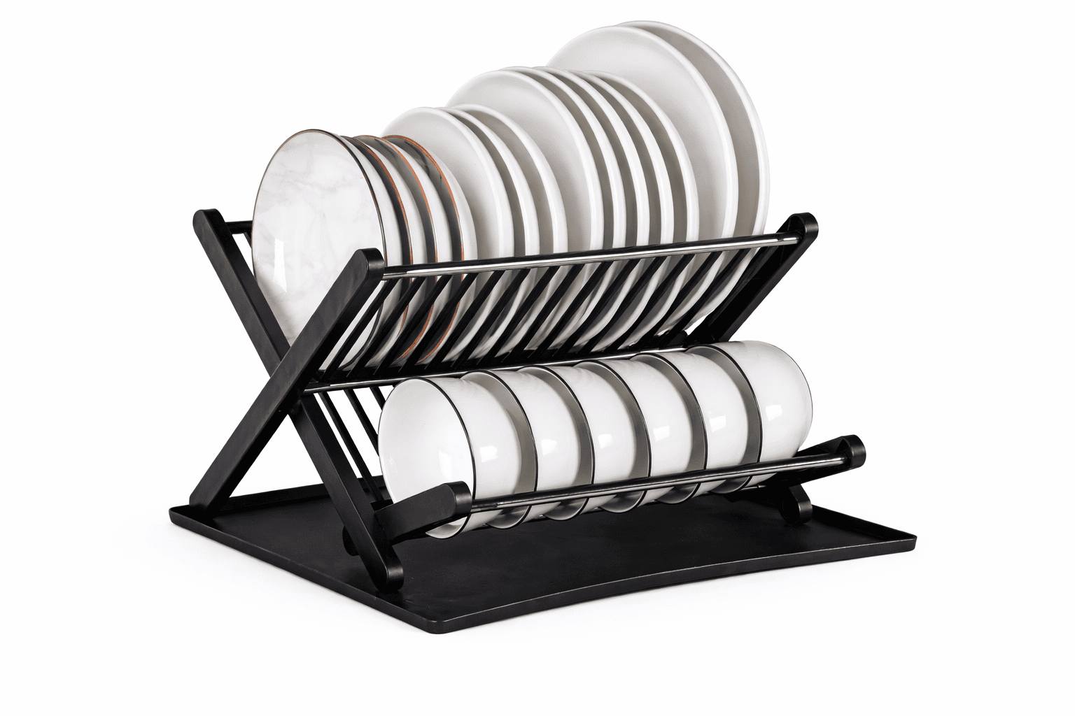 Foldable Stainless Steel Kitchen Dish Drying Rack