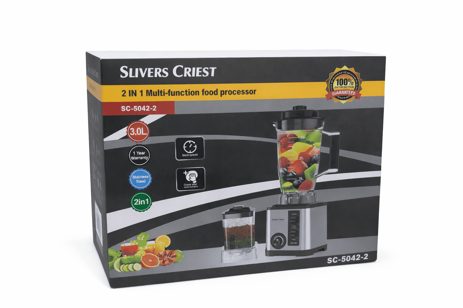 Slivers Criest 2-in-1 Multi-function Food Processor - Image 2