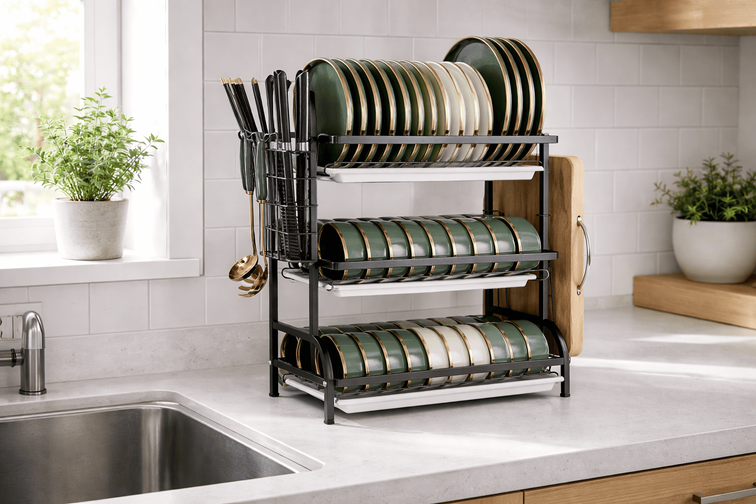 Multifunctional Bowl Rack