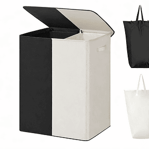 Two-color Patchwork Household Laundry Basket