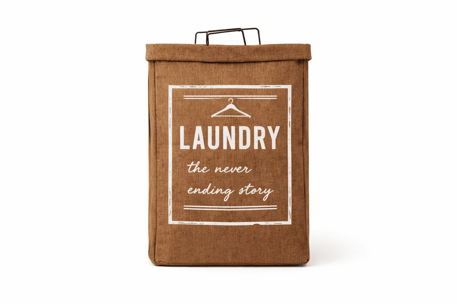 Premium Foldable Cotton-Linen Laundry Hamper with Sturdy Iron Frame - Image 4