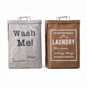 Premium Foldable Cotton-Linen Laundry Hamper with Sturdy Iron Frame