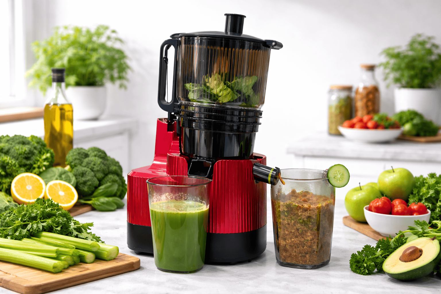 Hoffmans HM-642 Slow Masticating Juicer – 400W High-Yield Cold Press Machine - Image 2