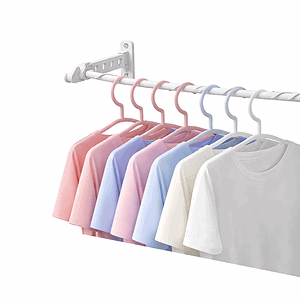 Retractable Wall-Mounted Clothes Drying Rack – Space-Saving Aluminum Laundry Hanger with 40cm Rod