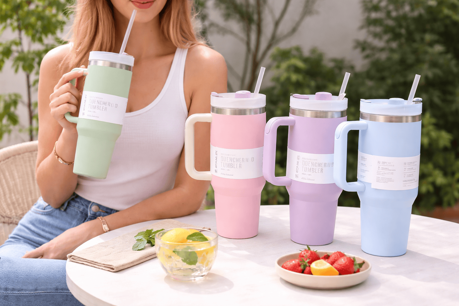 Stanley Quencher H2.0 Insulated Stainless Steel Tumbler with Handle and Straw - Image 2