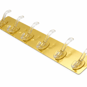 6-in-1 Luxury Adhesive Wall Hook Strip–No-Drill, Heavy Duty Waterproof Hanger for Kitchen & Bathroom