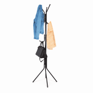 Modern 12-Hook Metal Freestanding Coat Rack – Heavy-Duty Hall Tree for Jackets, Hats, Purses & Umbrellas